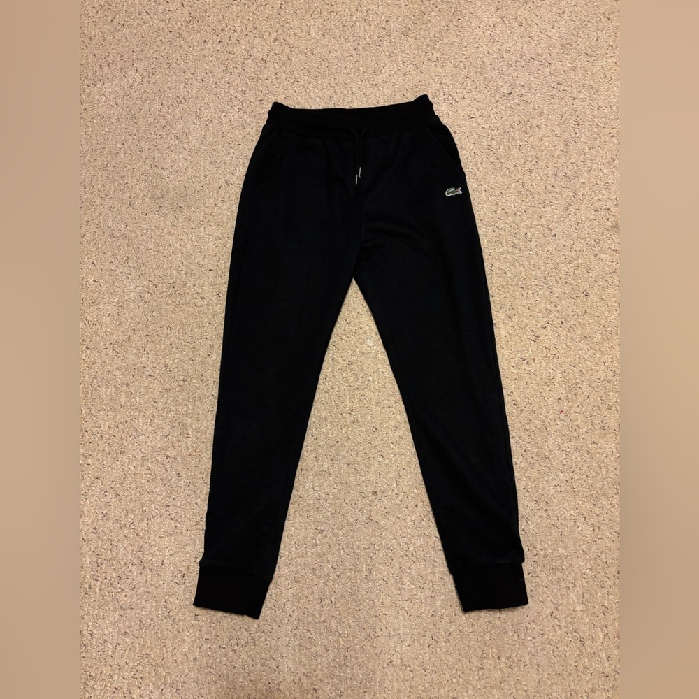 LACOSTE SZ XXL FR 7 WOMENS NAVY BLUE JOGGERS SWEATPANTS EUC